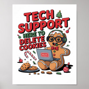Poster Support technique Je suis là pour supprimer vos co