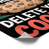 Poster Support technique Noël Helpdesk Cookie Geek d'ordi (Coin)