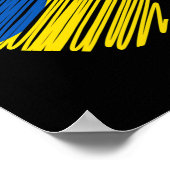 Poster Support Ukraine Heart Ukrainian Flag (Coin)
