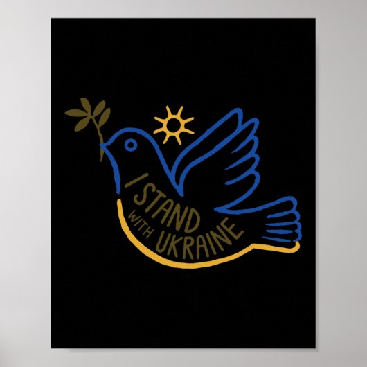 Poster Support Ukraine I Stand With Ukraine  (Devant)