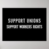 Poster Support Unions Support Workers Rights Pro-Union (Devant)