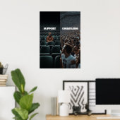 Poster Support vs Félicitations Motivation de Hustle (Bureau à domicile)