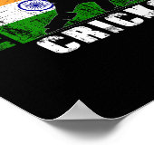 Poster Supporters de cricket d'Inde Fans de cricket indie (Coin)