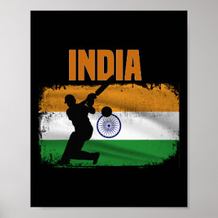Poster Supporters de cricket indien Fans de cricket indie