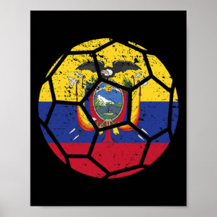 Poster Supporters d'Équateur Drapeau d'Équateur Maillot d