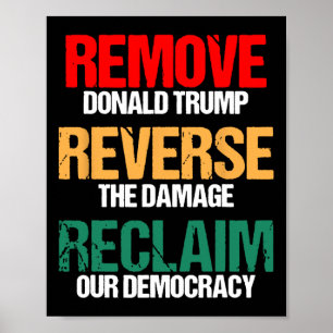 Poster Supprimer Trump Inverser les Dommages Reconquérir