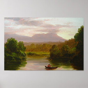 Poster Sur Catskill Creek, Sunset (Cole 1845-47)