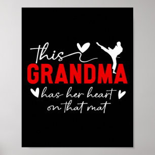 Poster Sur Ce Mat Karate Grandma Karate Grand-Mère 2