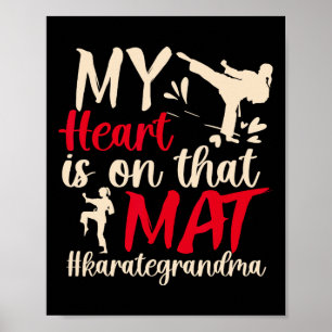 Poster Sur Ce Mat Karate Grandma Karate Grand-Mère 3