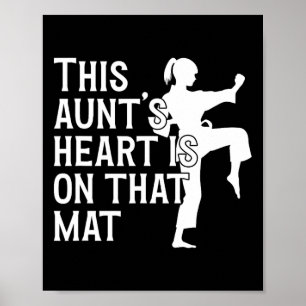 Poster Sur Ce Mat Karate Tante Fière Tante Karate