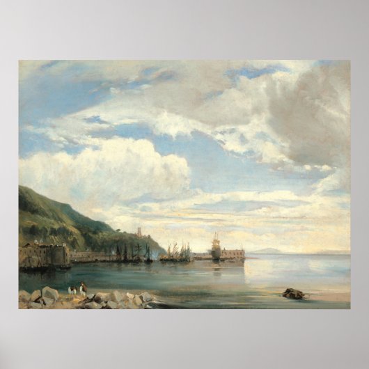 Poster Sur la baie de Naples - Art de luxe (Devant)