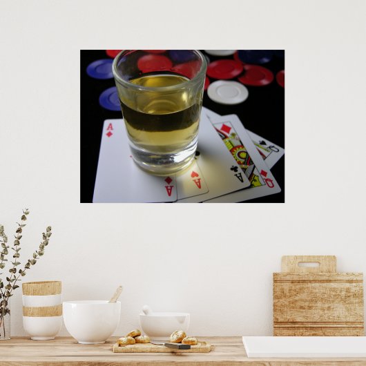 Poster sur la boisson et le jeu (Cuisine)