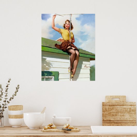 Poster Sur la broche du toit (Cuisine)