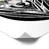 Poster sur la conception faciale du loup tribal (Coin)