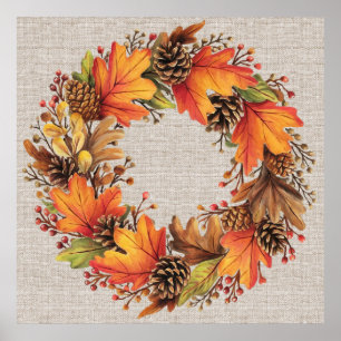 Poster sur la couronne d'automne