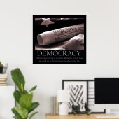 Poster sur la démocratie (Bureau à domicile)