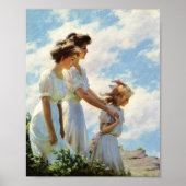 Poster Sur la falaise Charles Courtney Curran (Devant)