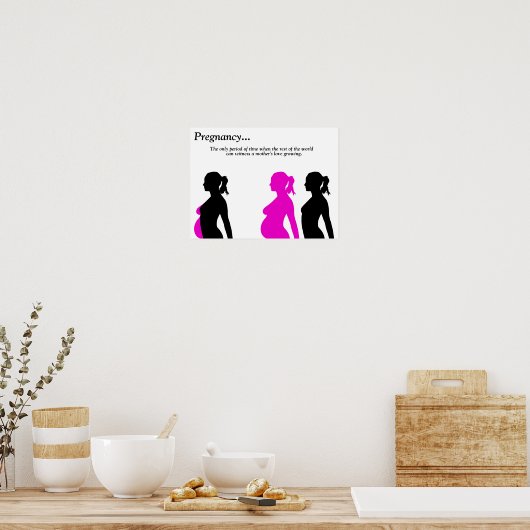 Poster sur la grossesse (Cuisine)