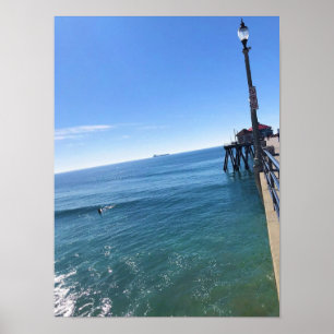 Poster Sur la jetée, Huntington Beach, Californie