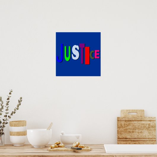 Poster sur la justice inégale (Cuisine)