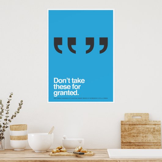 Poster sur la liberté d'expression (Cuisine)