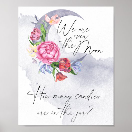 Poster Sur la lune Devinez combien de bonbons (Devant)