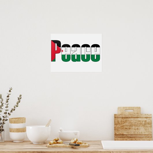 Poster sur la paix en Palestine (Cuisine)