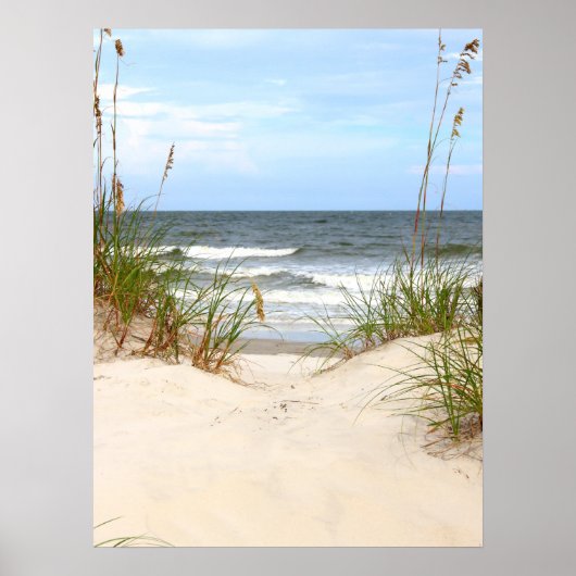 Poster sur la plage (Devant)