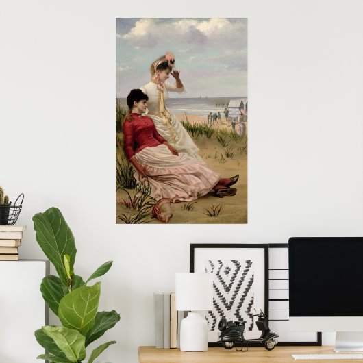 Poster Sur la plage (Bureau à domicile)