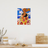 Poster "Sur la plage" (Cuisine)