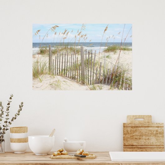 Poster sur la plage (Cuisine)