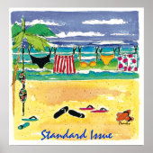 Poster sur la plage (Devant)