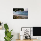 Poster sur la plage (Bureau à domicile)