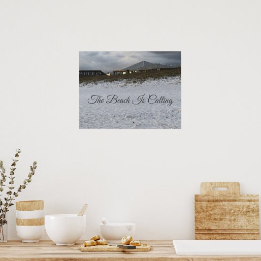 Poster sur la plage de sable (Cuisine)