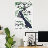 Poster sur la pneumonie frappes (Bureau à domicile)