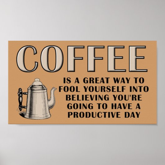 Poster sur la productivité du café (Devant)