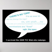 Poster sur la refonte du site Web de TCC (Devant)