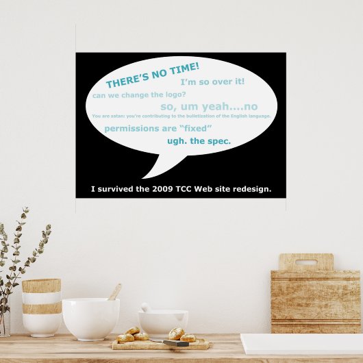 Poster sur la refonte du site Web de TCC (Cuisine)