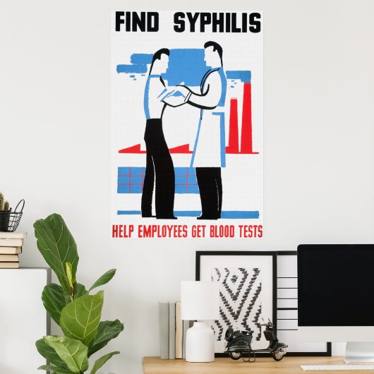 Poster sur la syphilis (Bureau à domicile)
