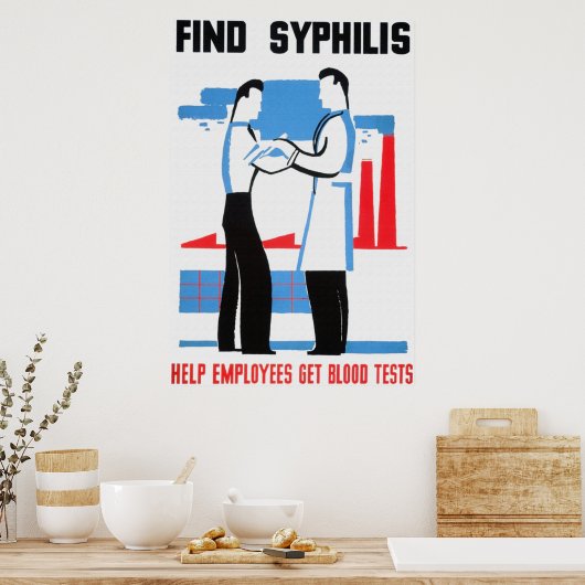 Poster sur la syphilis (Cuisine)