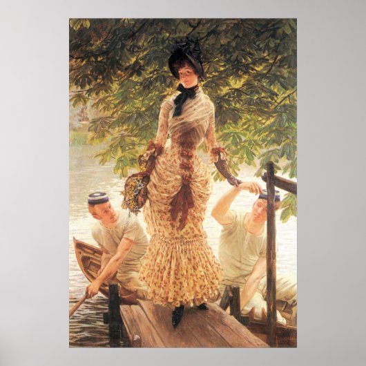 Poster Sur la Tamise par James Tissot (Devant)