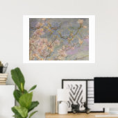 Poster sur la Tapisserie de la fleur d'amande (Bureau à domicile)