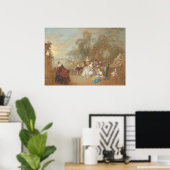 Poster Sur la terrasse - Jean-Baptiste Pater Art (Bureau à domicile)