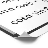 Poster sur la Trigonométrie : Identité du produit  (Coin)