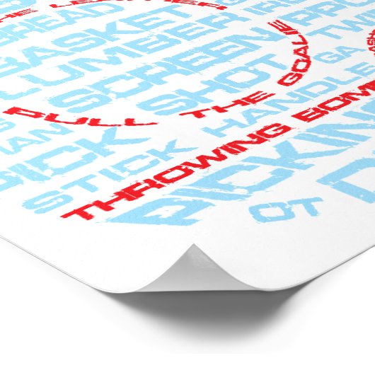 Poster sur la typographie de la patinoire de hocke (Coin)