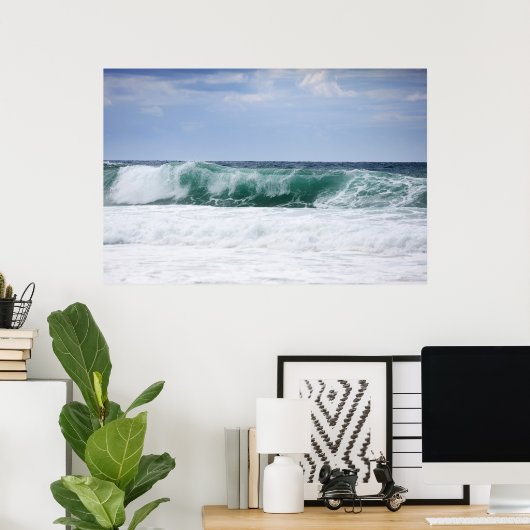 Poster Sur la vague (Bureau à domicile)