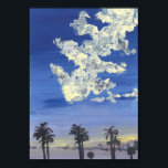 Poster sur la valeur d'impression du coucher de so<br><div class="desc">Impression d'un acrylique sur la toile d'un coucher de soleil cool et violet.</div>