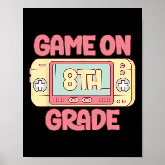 Poster Sur la vidéo de jeu vidéo cool de 8e année de rent (Devant)