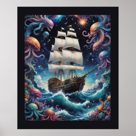 Poster sur la vie des navires océaniques (Devant)