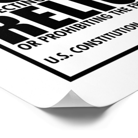 Poster sur l'absence de lois religieuses (Coin)